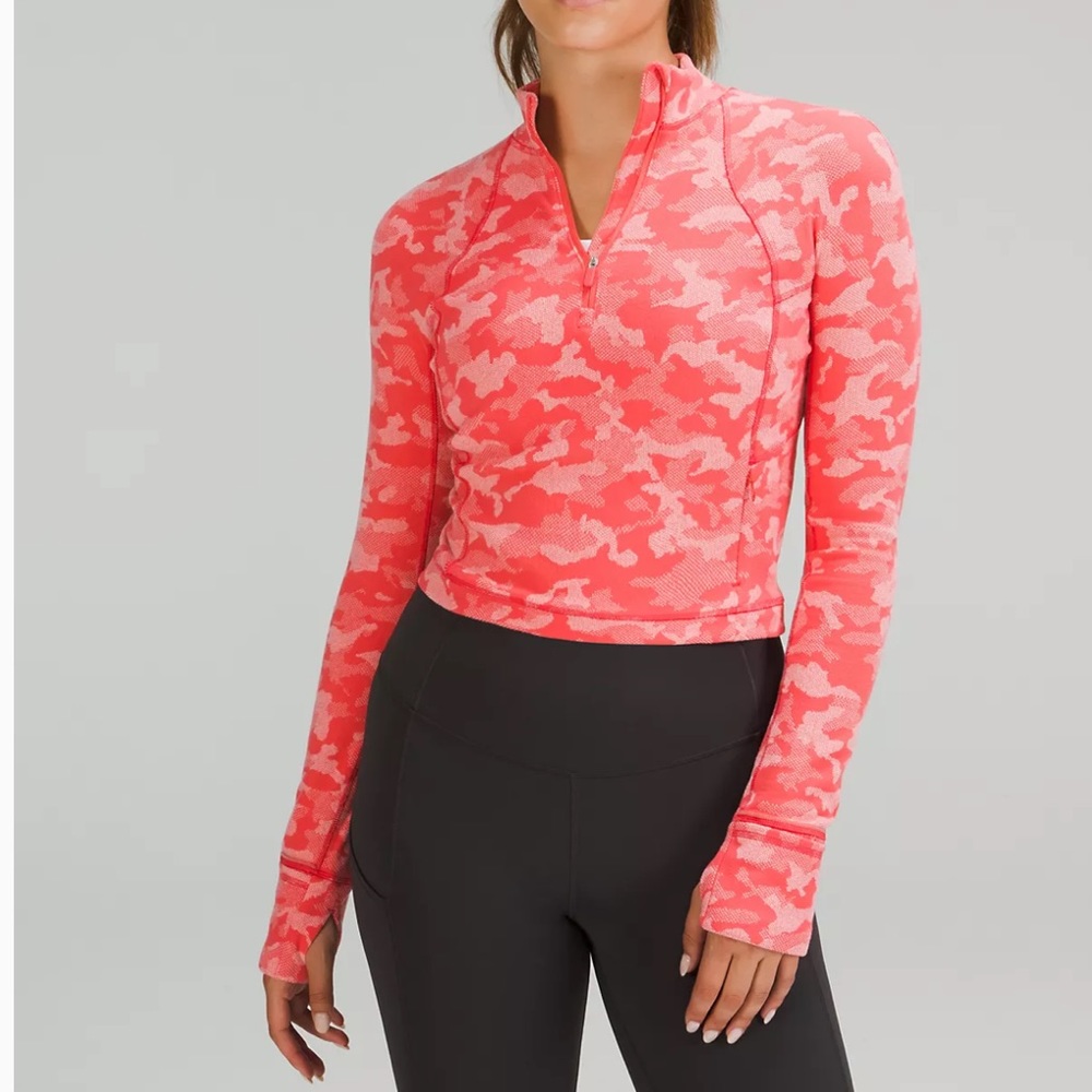 Lululemon Its Rulu Run Cropped Half Zip Womens size 6 NWT